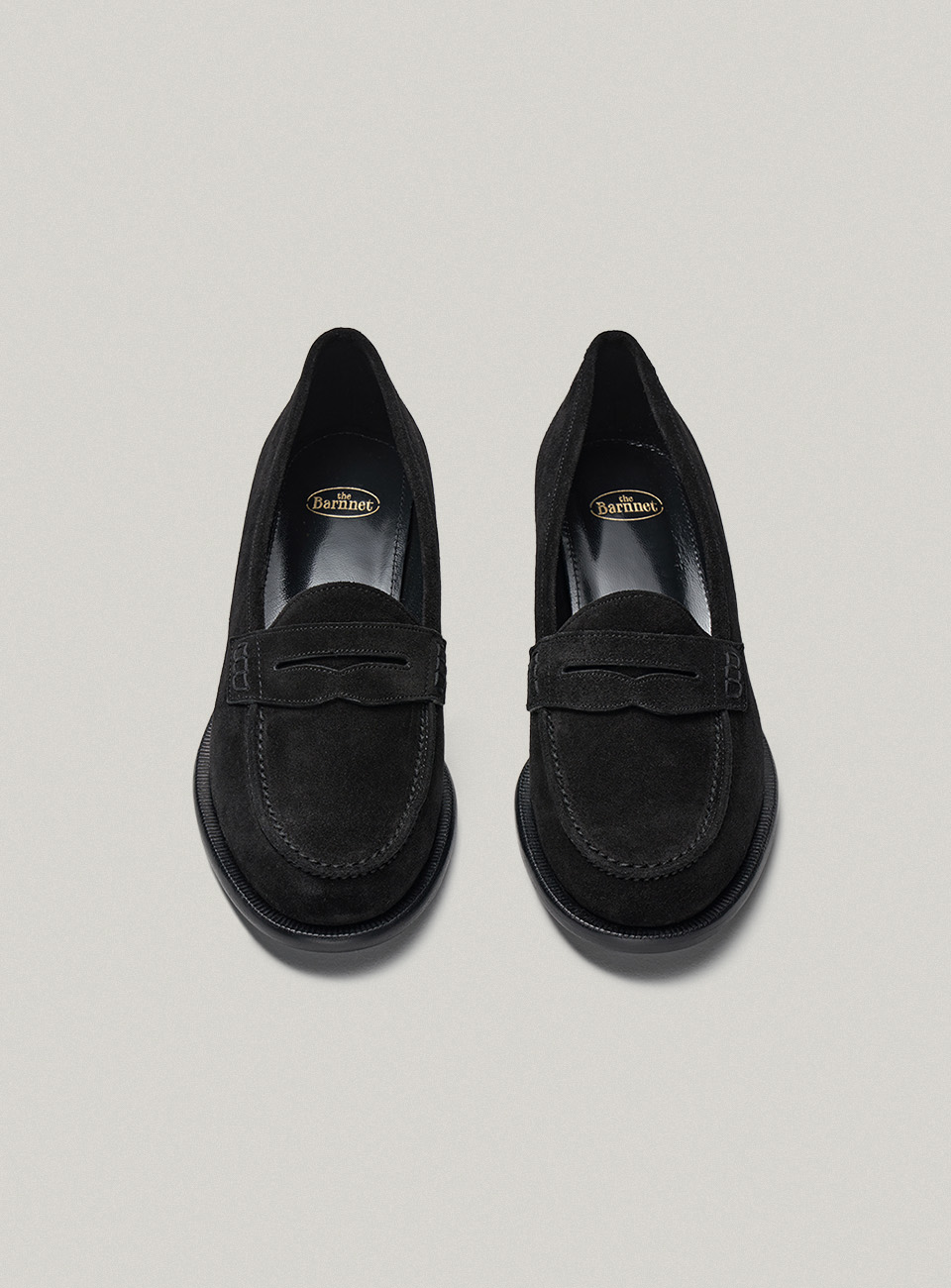 Black Suede Penny Loafers by GRUPPO MASTROTTO