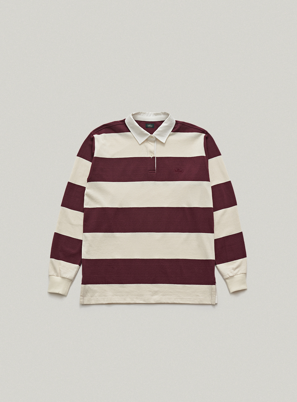 Burgundy Classic Striped Rugby Shirt[10월 말 순차 배송]