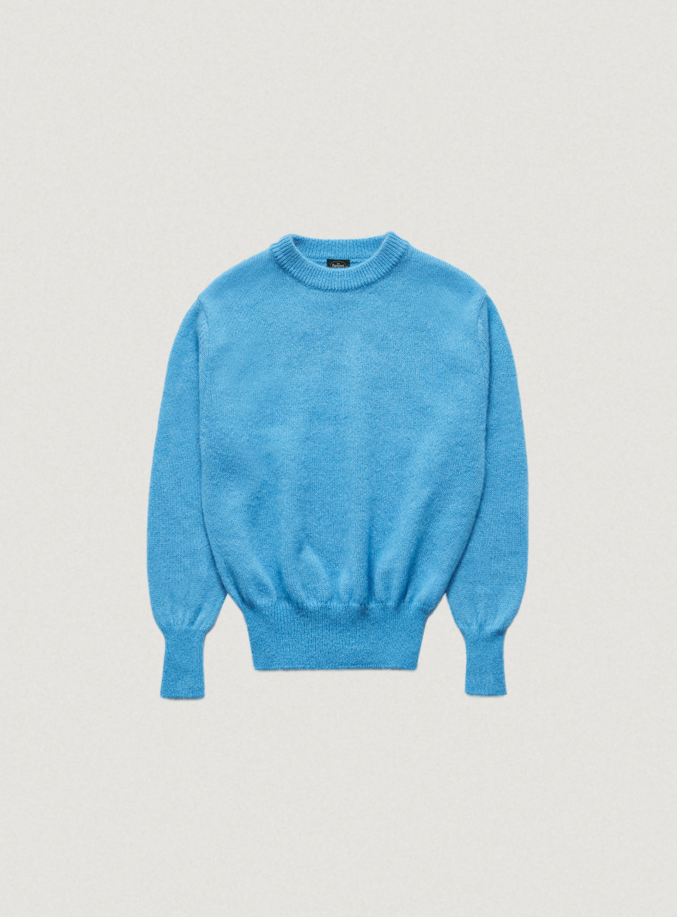 Blue Fluffy Mohair Knit Sweater