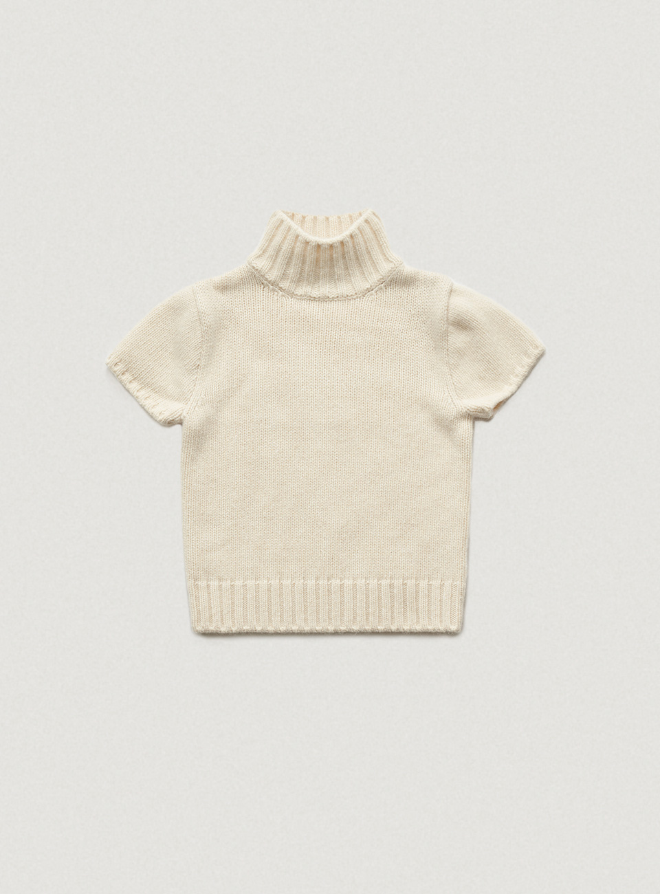 Ivory Half Turtleneck Knit Sweater