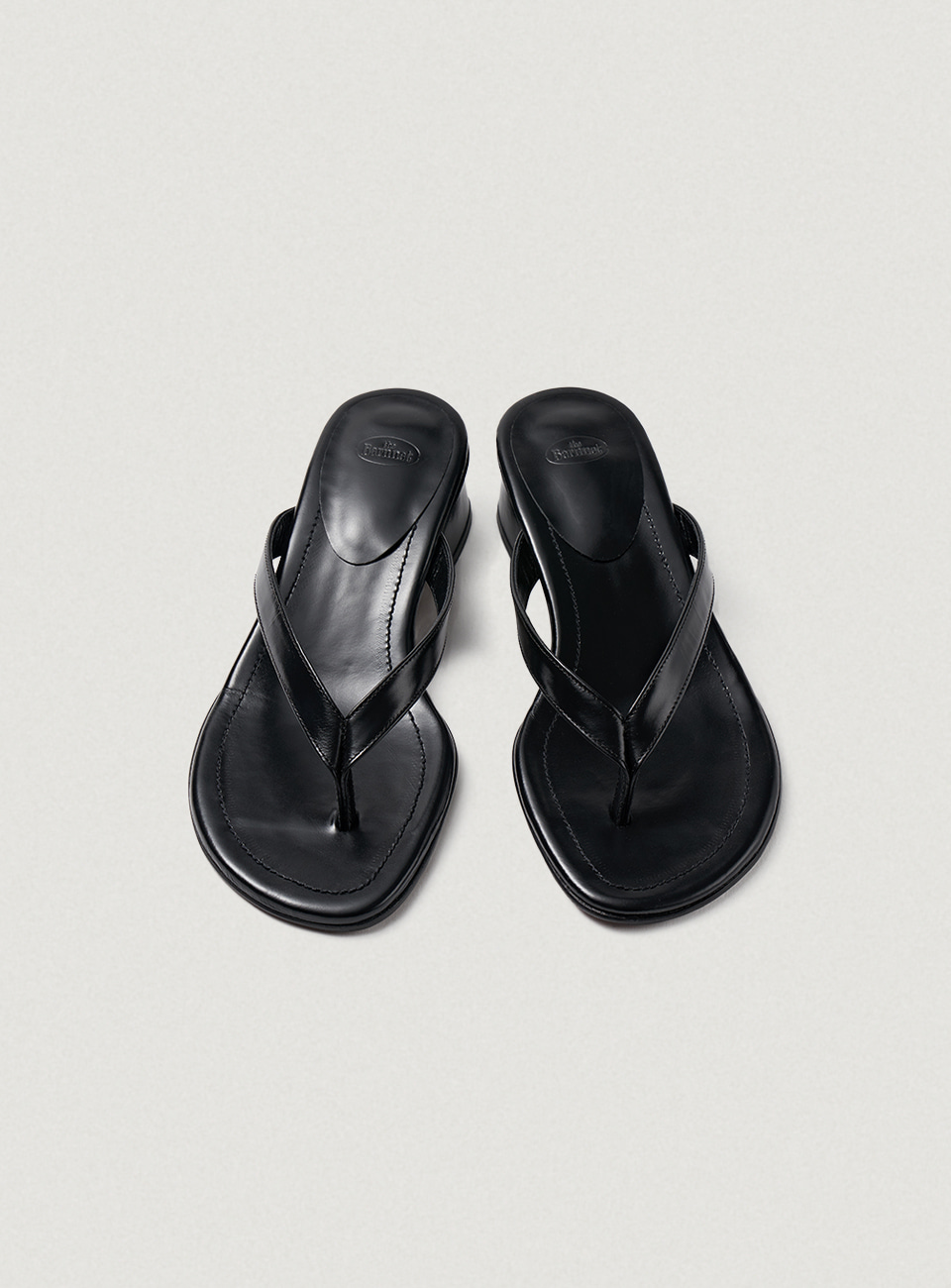 Black Heeled Flip-Flops