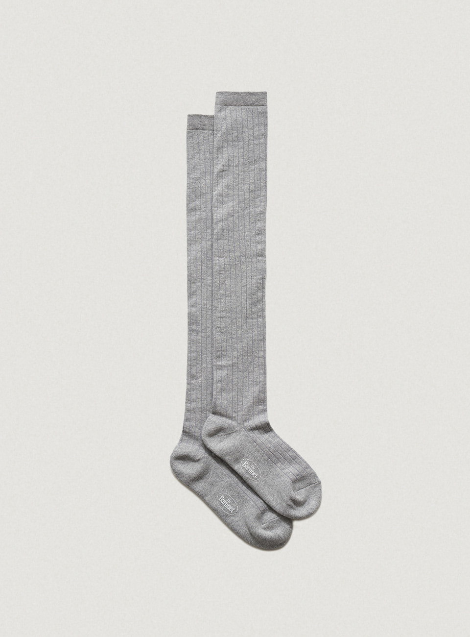 Knee-High Formal Ribbed Knit Socks
