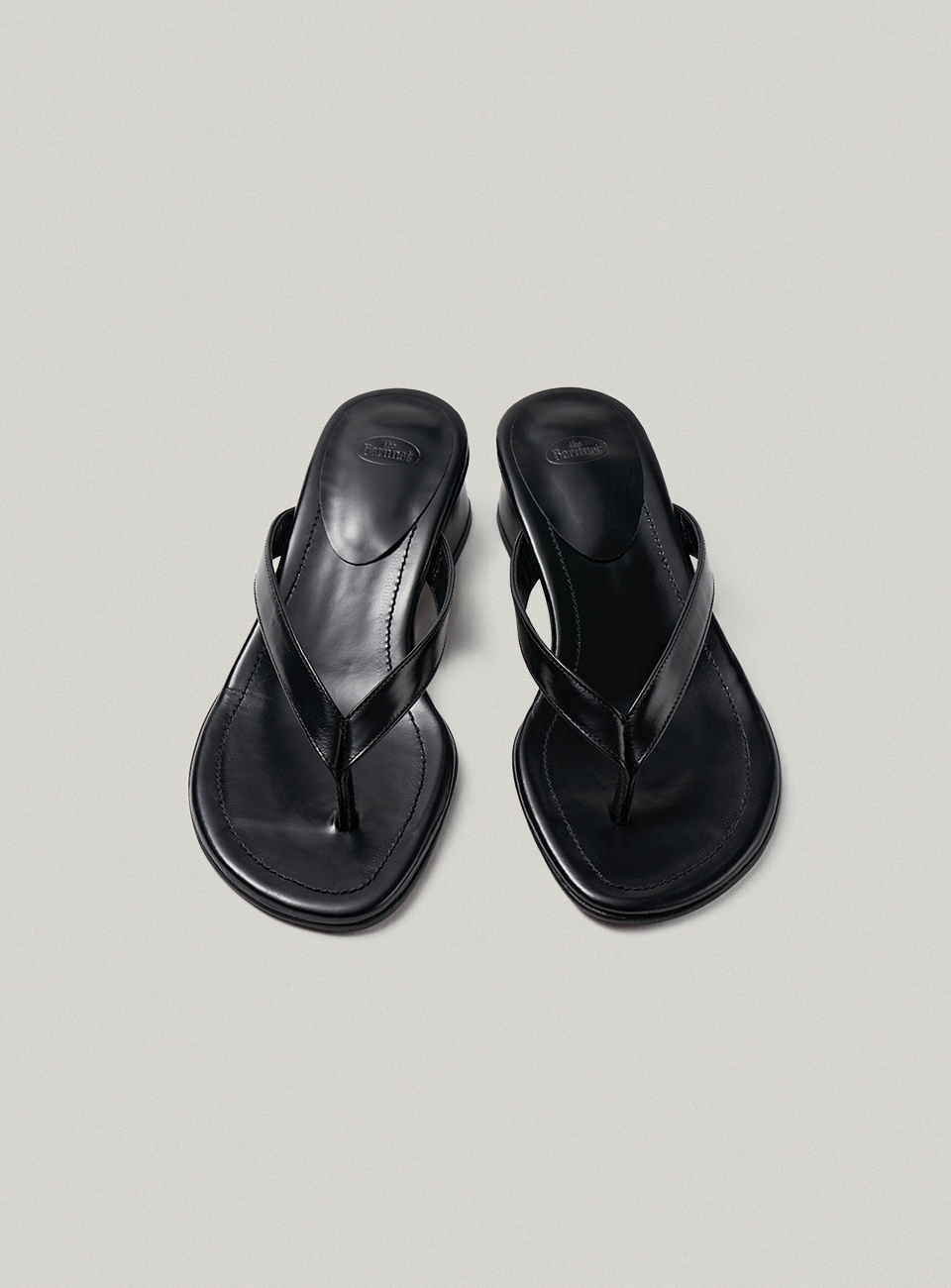 Black Heeled Flip-Flops