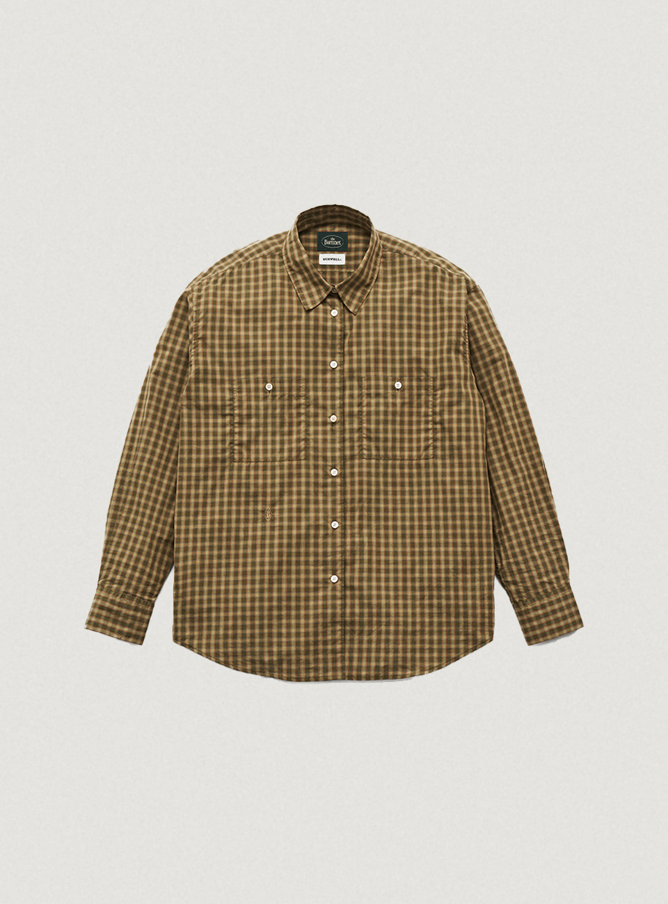 Olive Check Shirt by SUNWELL