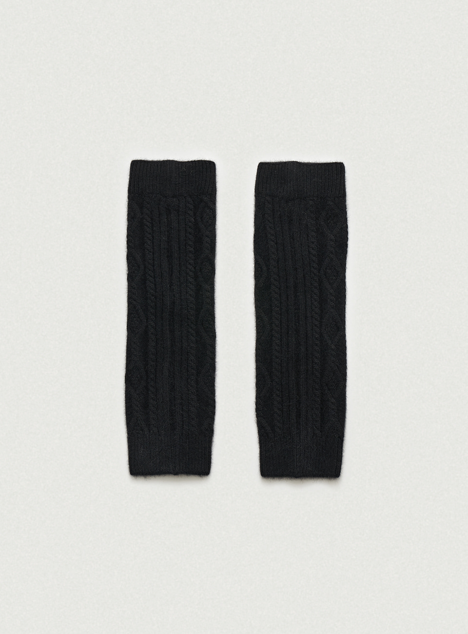 Black Cable Knit Leg Warmer