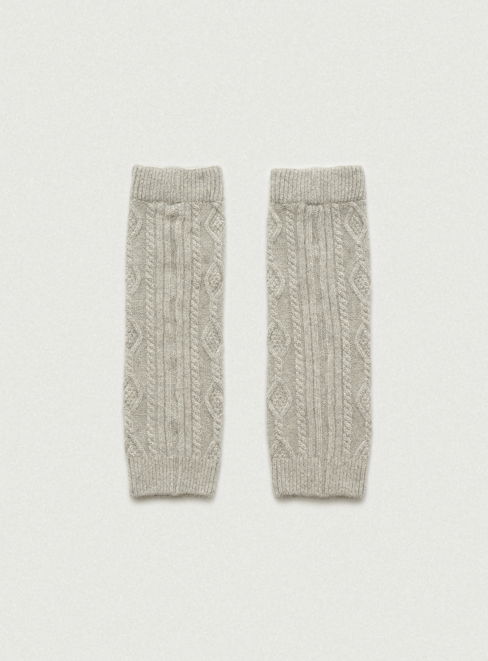 Grey Cable Knit Leg Warmer