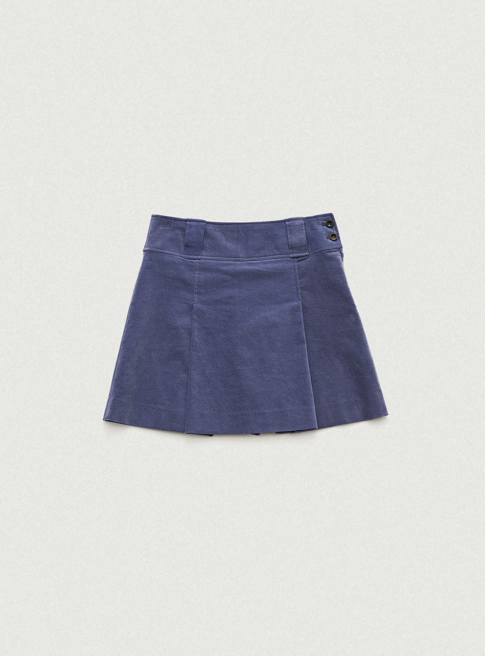 Blue Glady Velvet Mini Skirt