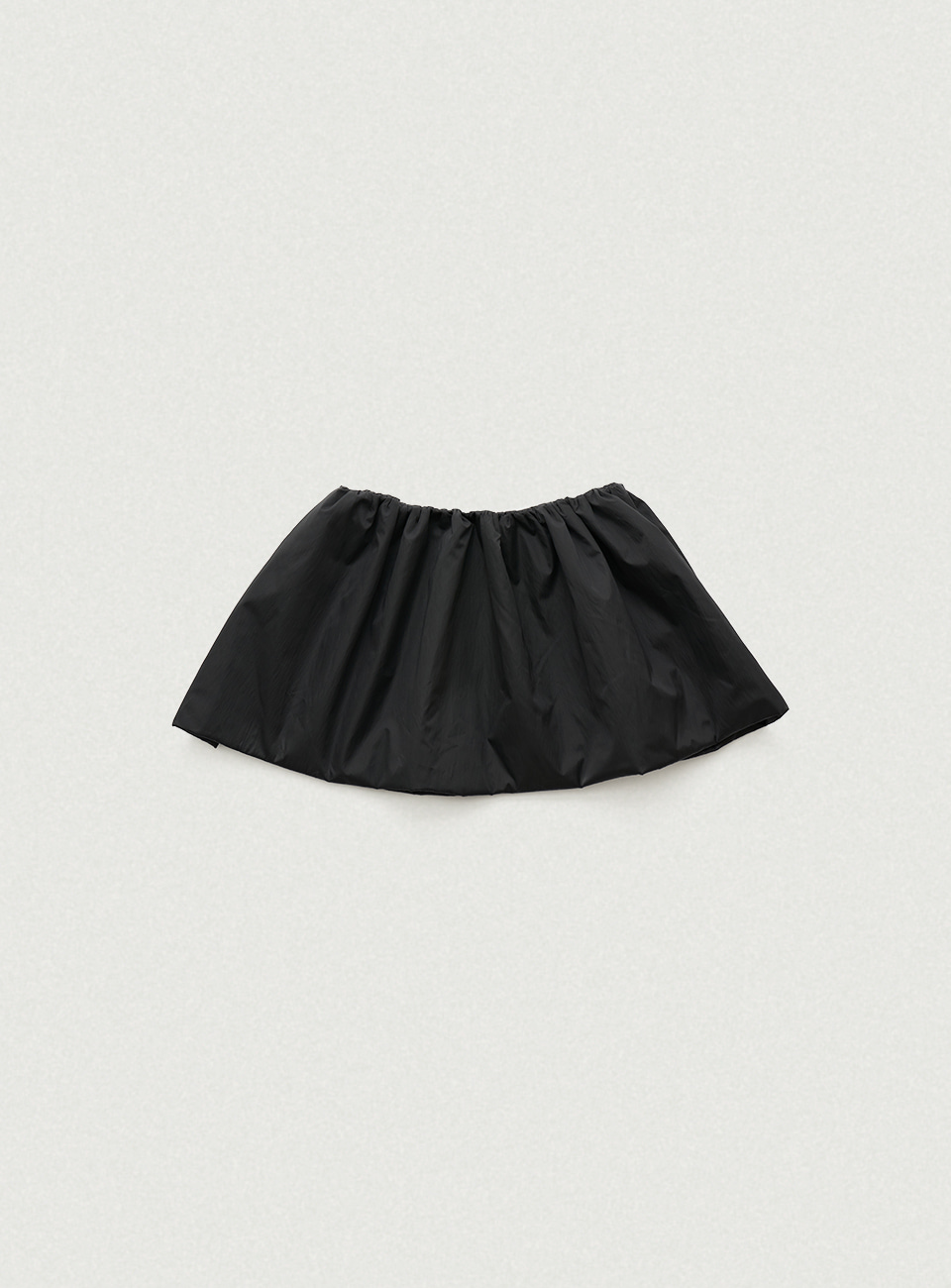 Black Wrinkle Padded Mini Skirt